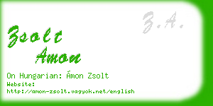 zsolt amon business card